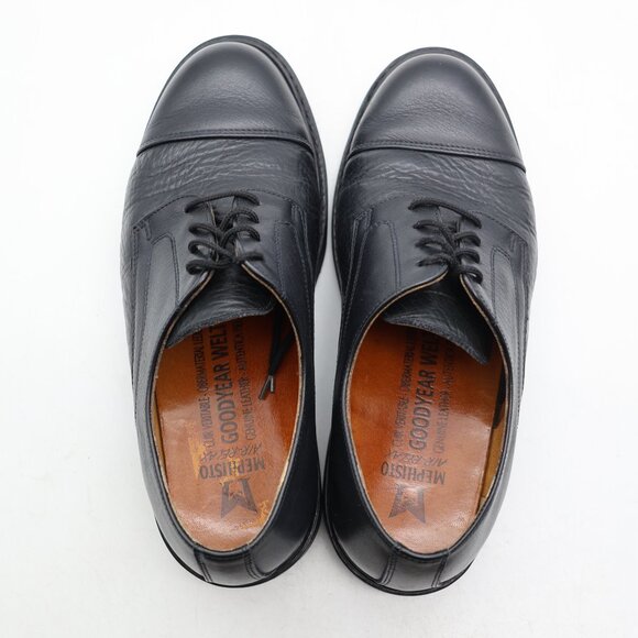 Mephisto Melchior Men's Size 7 Air Relax Derby Dress Black Leather Cap Toe - Picture 7 of 9
